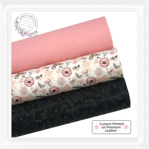 ⋅ Busy Hives ⋅ Vegan Faux Leather 3 Piece Bundle OR Single Sheets ⋅