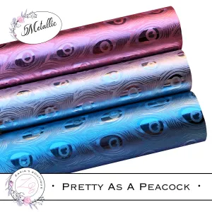 ⋅ Pretty As A Peacock ⋅ Pink Silver Blue ⋅ Vegan Faux Leather ⋅ 3 Colours