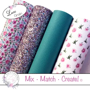 ⋅ Winter Blossom ⋅ Floral Vegan Faux Leather ⋅ Single Sheets & Multi-Packs