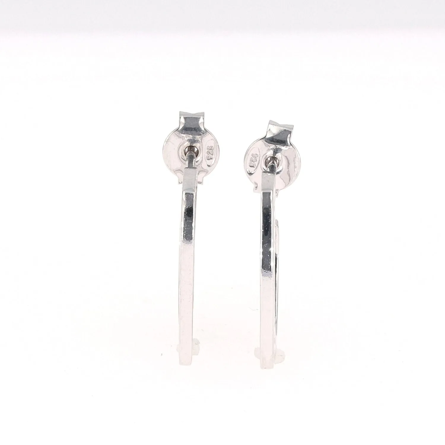 0.72 CTW DEW Moissanite Open Square Hoop Earrings in Sterling Silver