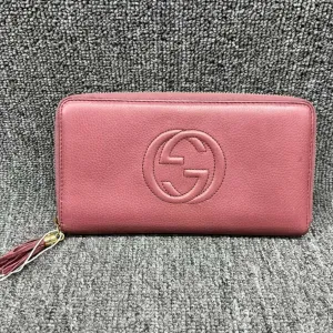 100% Authentic Gucci GG Leather Zippy Wallet