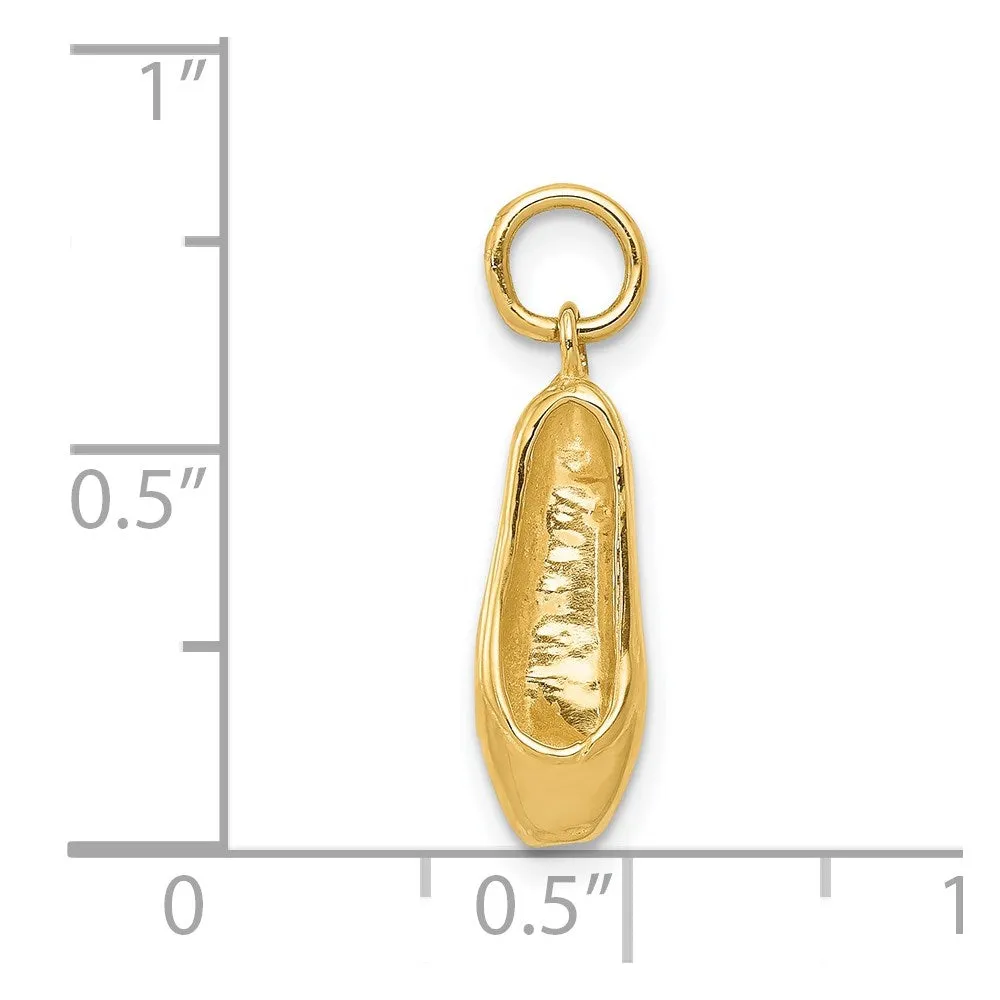 14k 3-D Ballet Slipper Pendant