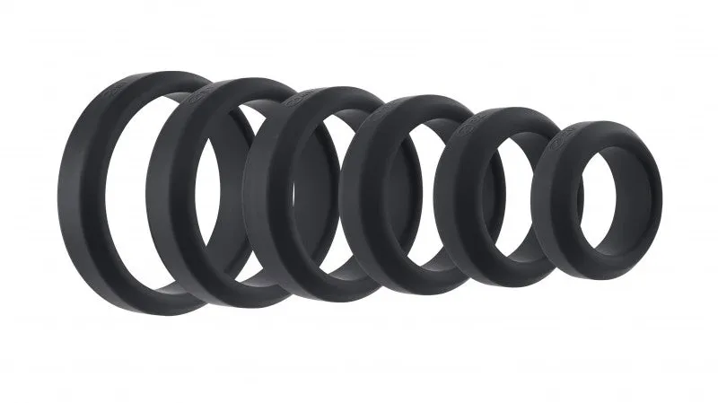 6-Piece  Ring Set - Black