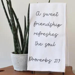 A Sweet Friendship Refreshes The Soul Hand Towel