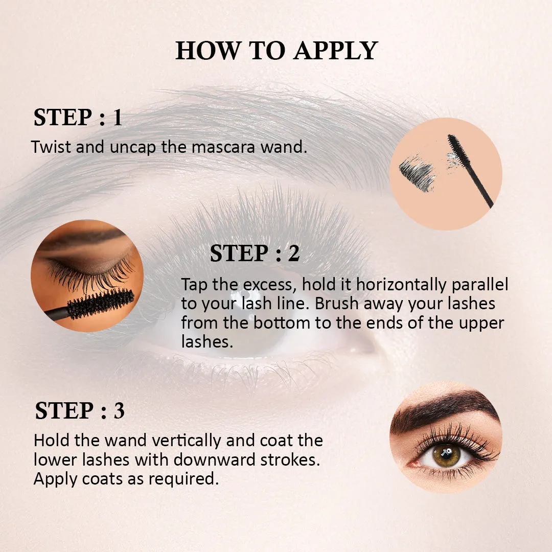 Aegte Eyelash Extension Hypercurl Waterproof Mascara Super Long Stay Volumising Formula