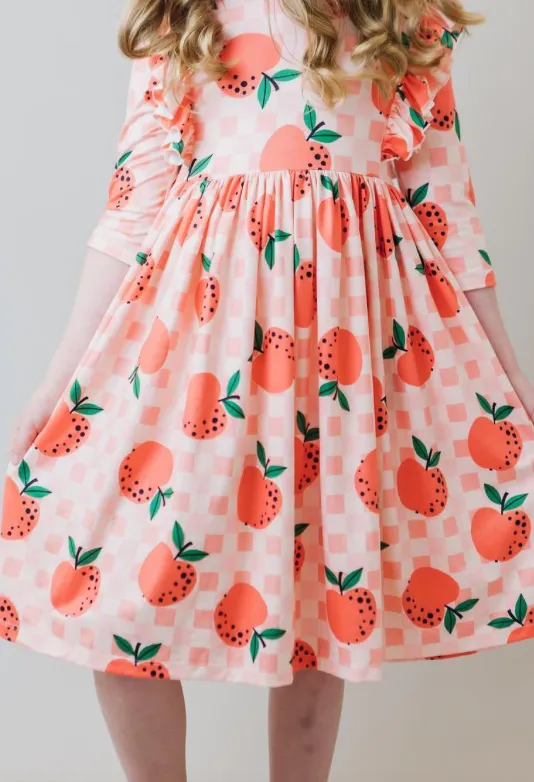Apple Orchard Ruffle Twirl Dress