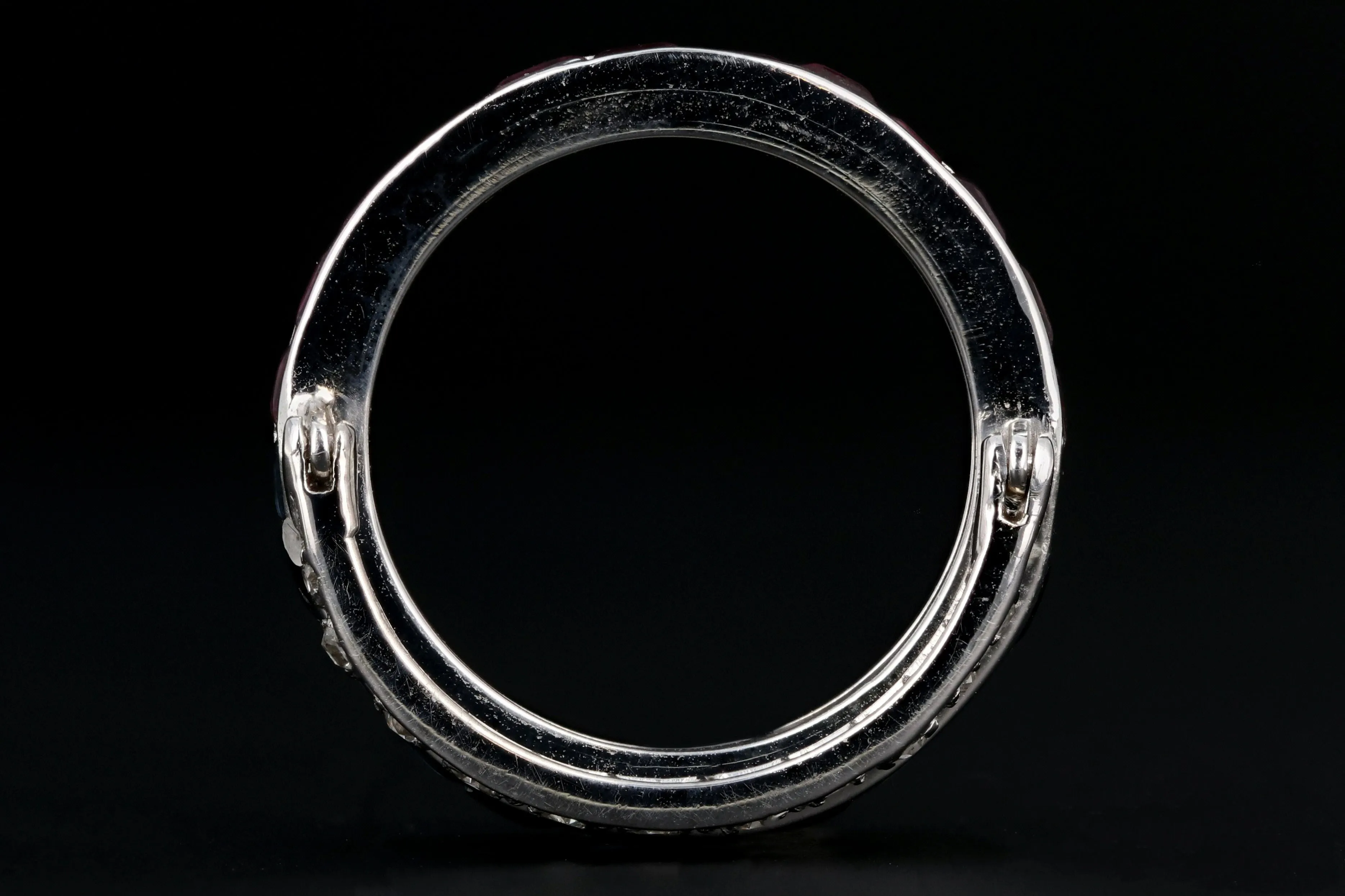 Art Deco Platinum Flip Ring with Sapphires, Rubies, and Diamonds