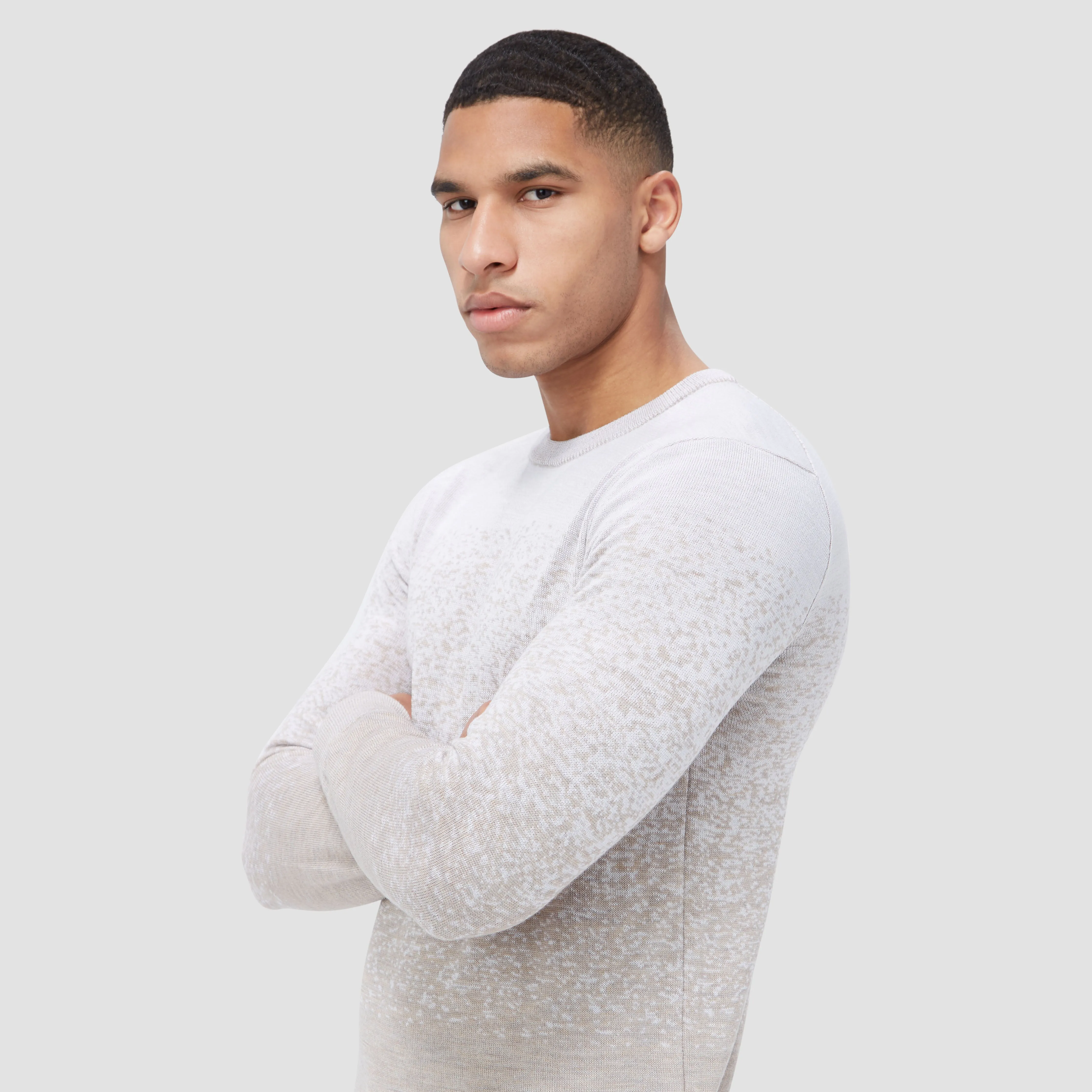 Bicolor Crew Neck Sweater