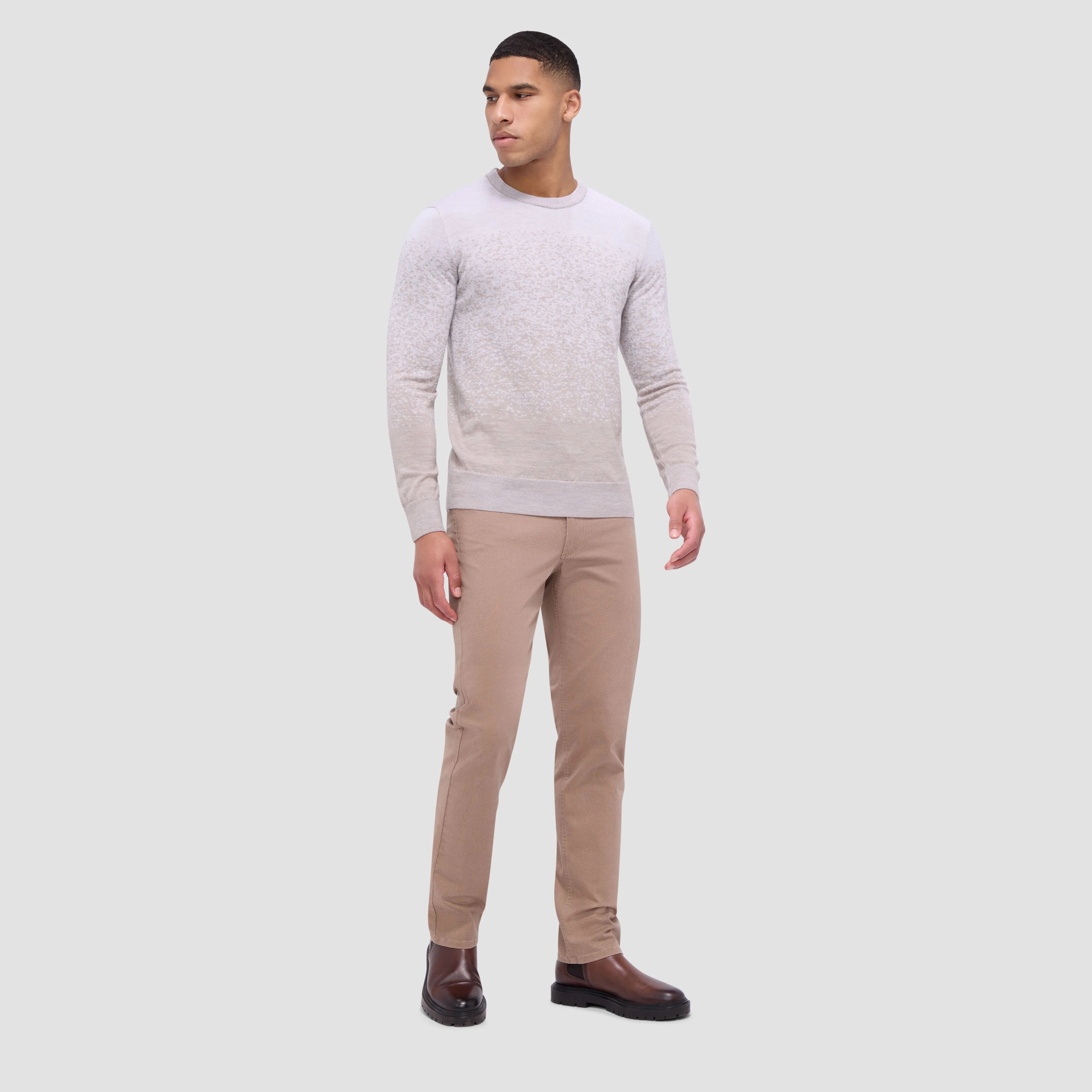 Bicolor Crew Neck Sweater