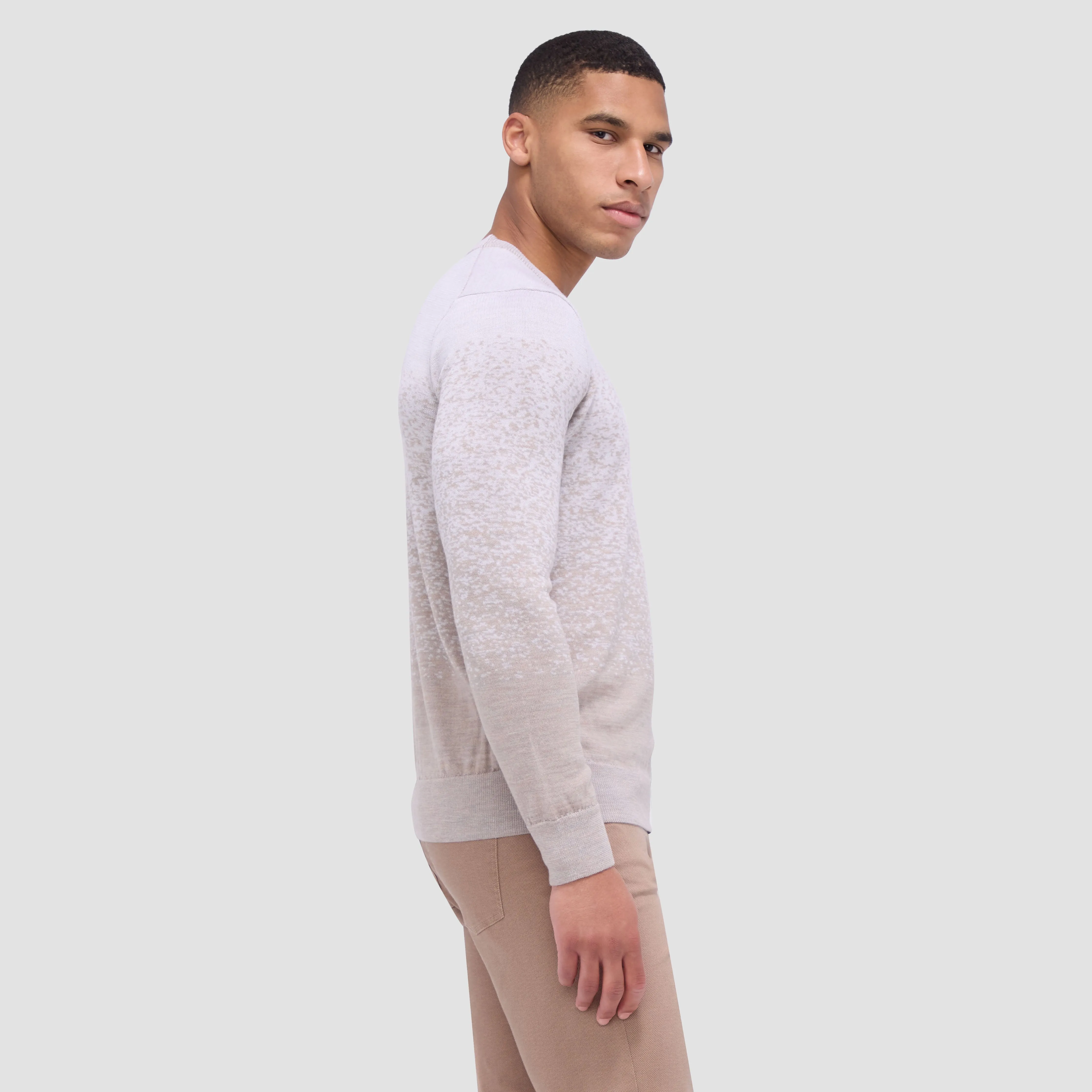 Bicolor Crew Neck Sweater