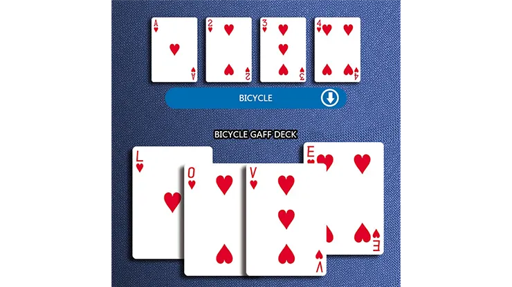 Bicycle Gaff Rider Back (Red) Playing Cards by Bocopo