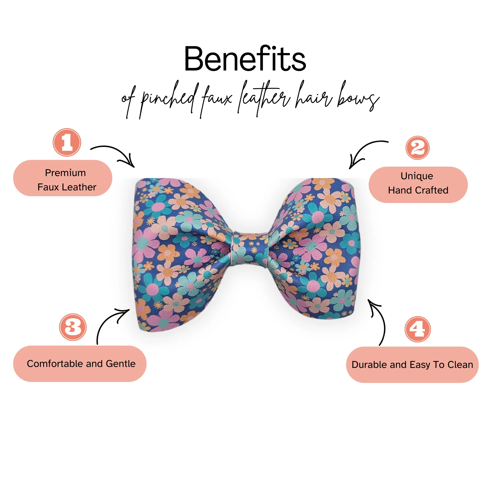 Black Glitter Pinch Hair Bow