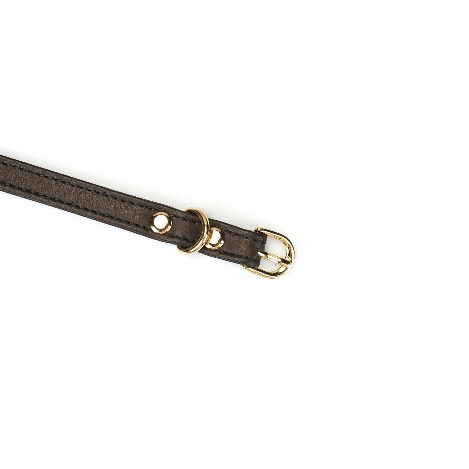 Black Italian Leather BITCH Choker