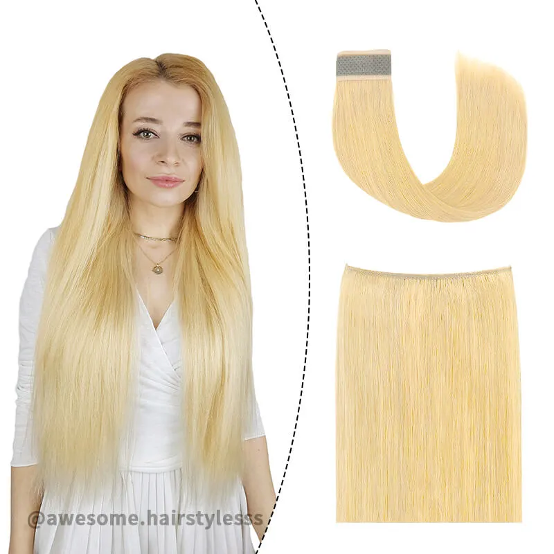 Blonde Halo Human Hair Extension For Thin Hair Full Volume