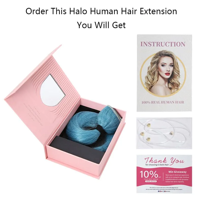 Blonde Halo Human Hair Extension For Thin Hair Full Volume