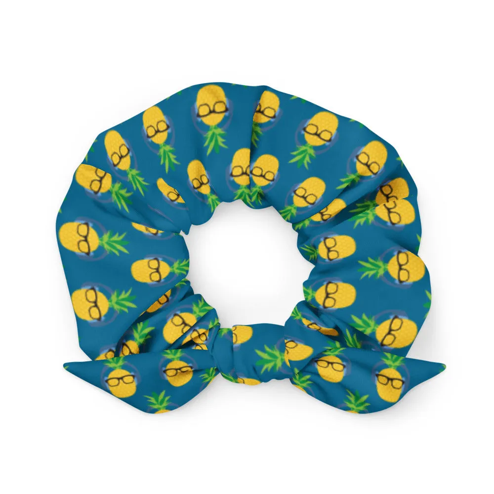 Blue Pineapple Scrunchie