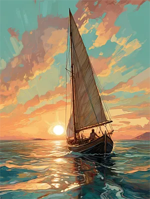 Boat Diy Paint By Numbers Kits UK For Adult Kids MJ8407