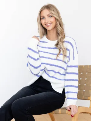 Boat Neck Striped Sweater