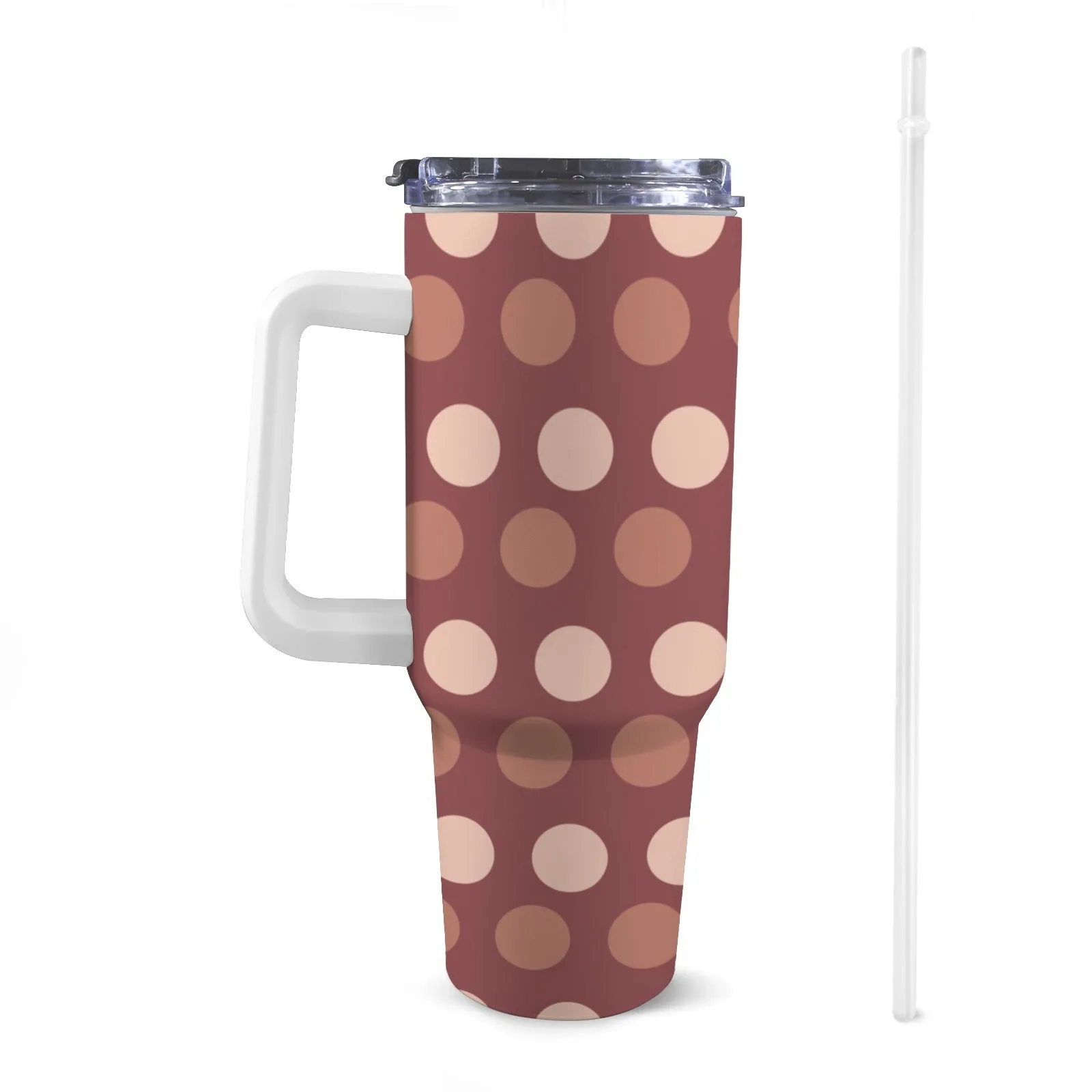 Boho Polka Dot Personalized 40oz Tumbler with Handle