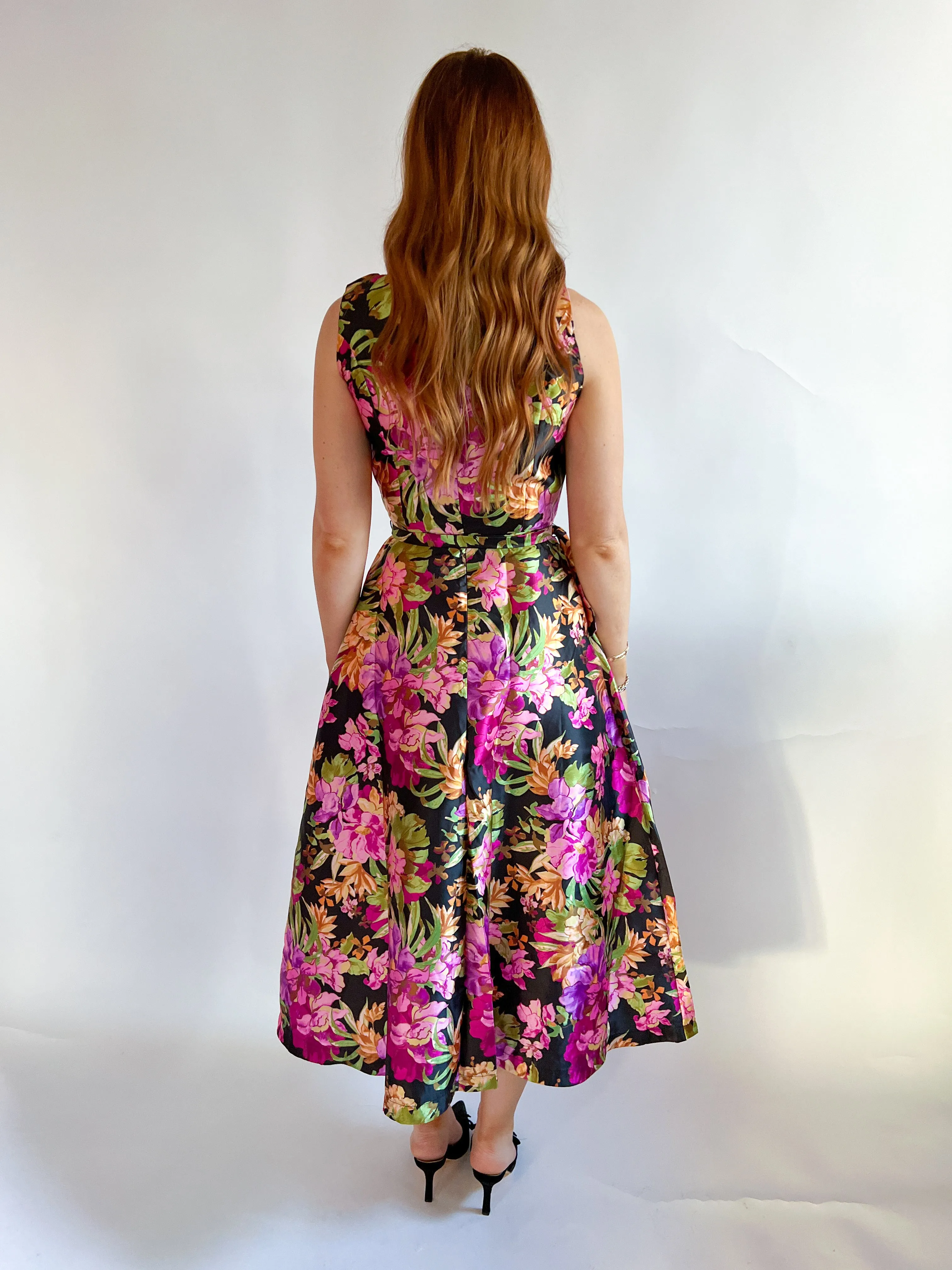 Bold Boat Neck Midi Dress