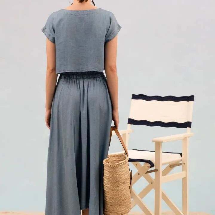 Boxy Chambray Crop