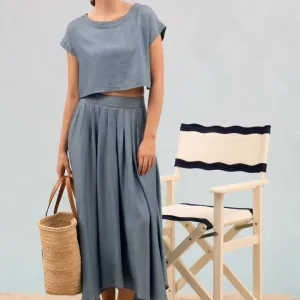 Boxy Chambray Crop