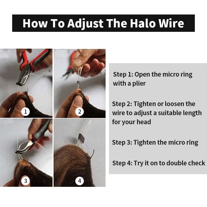 Brown Halo Human Hair Extension Light Volume