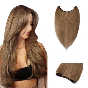 Brown Halo Human Hair Extension Light Volume