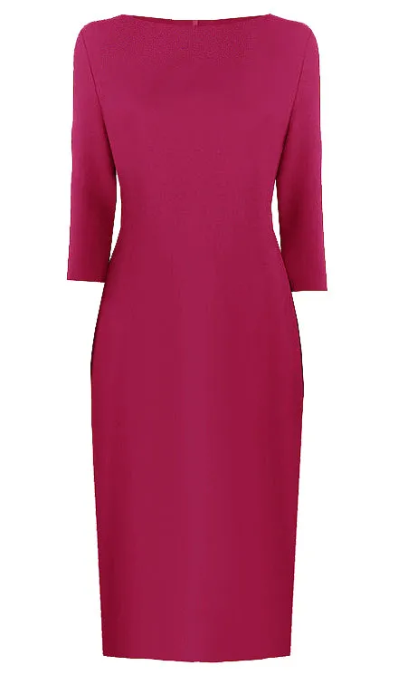 CaeliNYC Juliette Light Blue Boat Neckline Sheath Dress