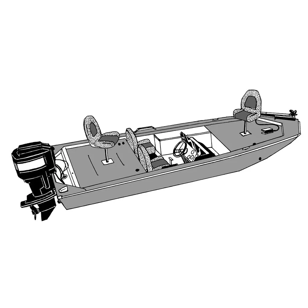 Carver Performance Poly-Guard Styled-to-Fit Boat Cover f/15.5 Jon Style Bass Boats - Shadow Grass
