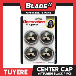 Center Cap Mitsubishi Black Set of 4 (Black)
