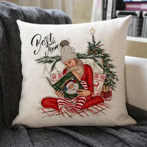 Christmas Themed Linen Pillowcase