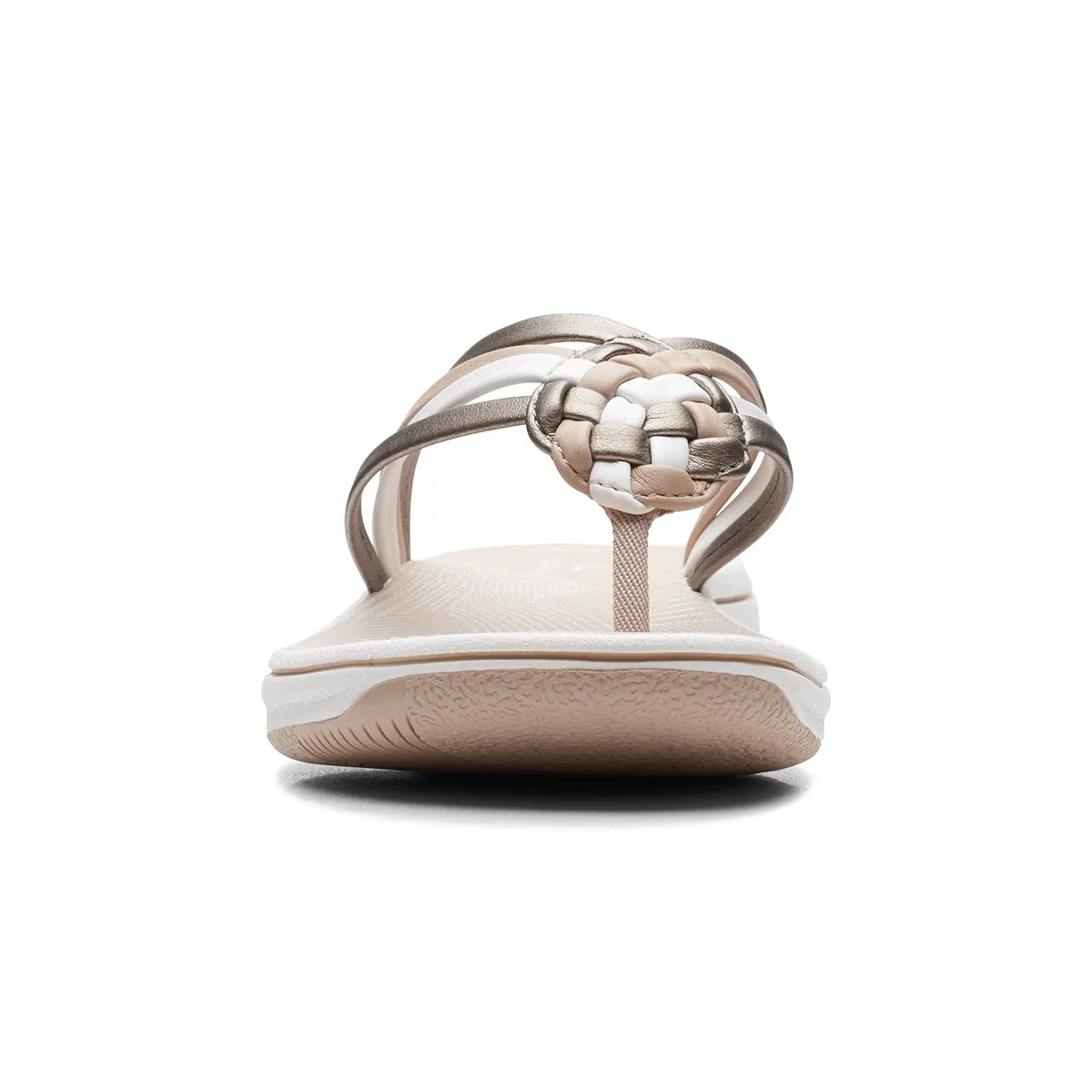 Clarks Breeze Coral Women's Thong Sandals in Coral Metal
