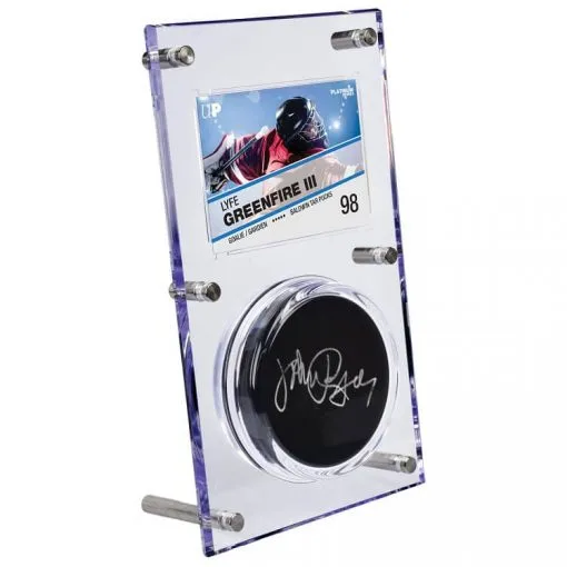 Clear Puck & Card Flip Display