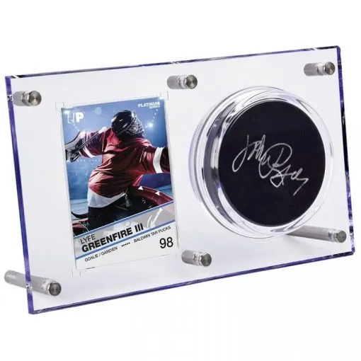 Clear Puck & Card Flip Display