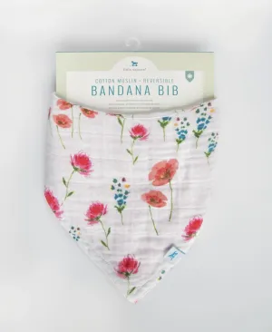 Cotton Muslin Reversible Bib- Wild Mums