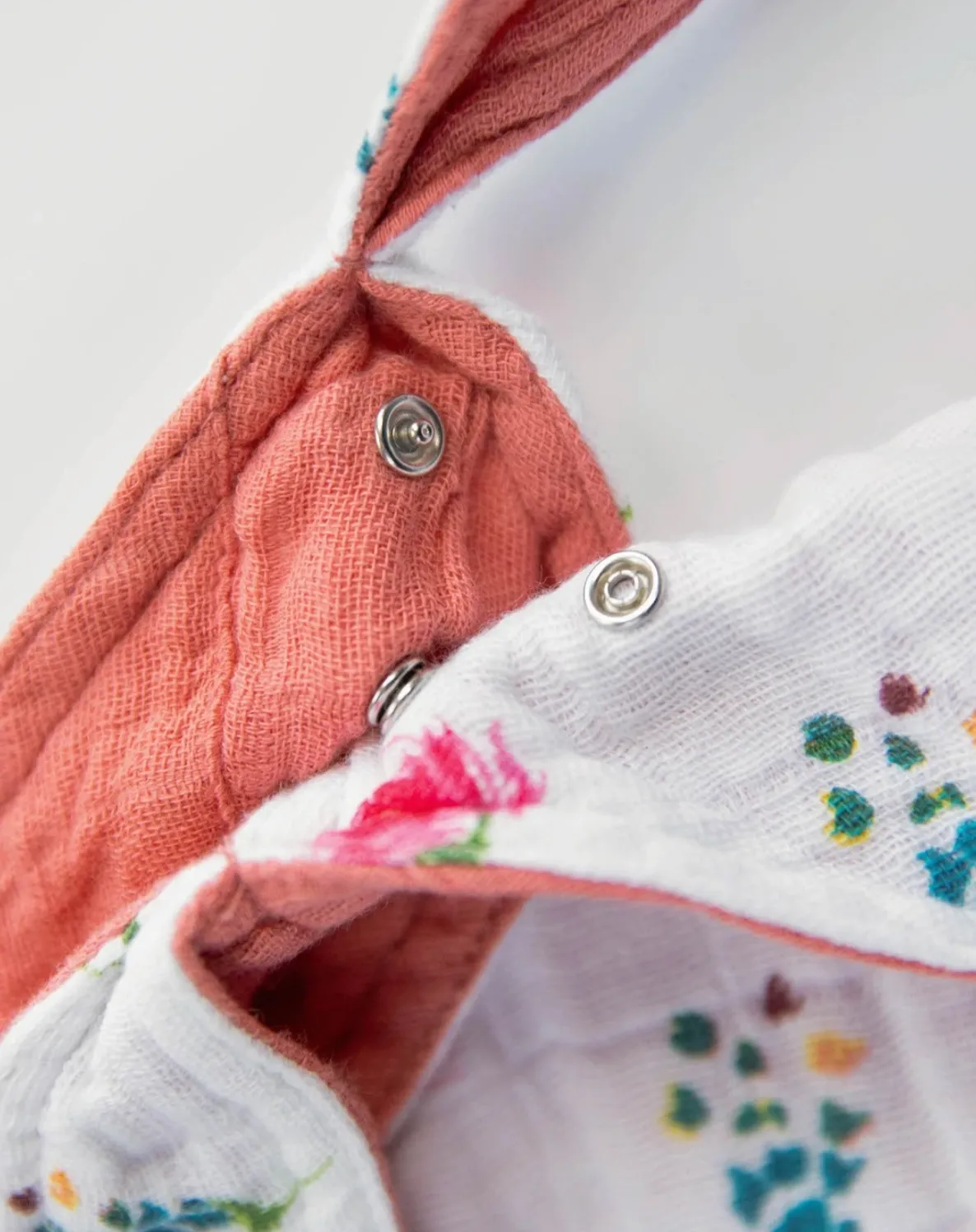 Cotton Muslin Reversible Bib- Wild Mums