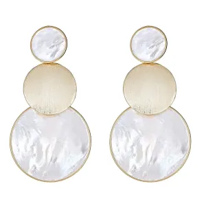Cristina Sabatini Pebble Stack Earring - White Mop