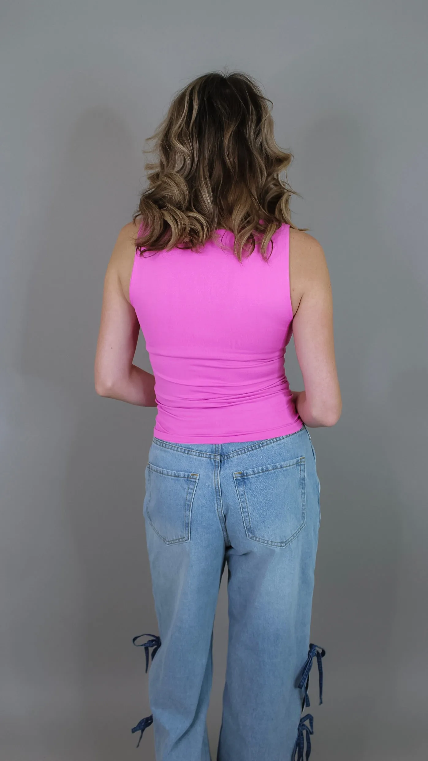 Deena Boat Neck Tank Top - Purple