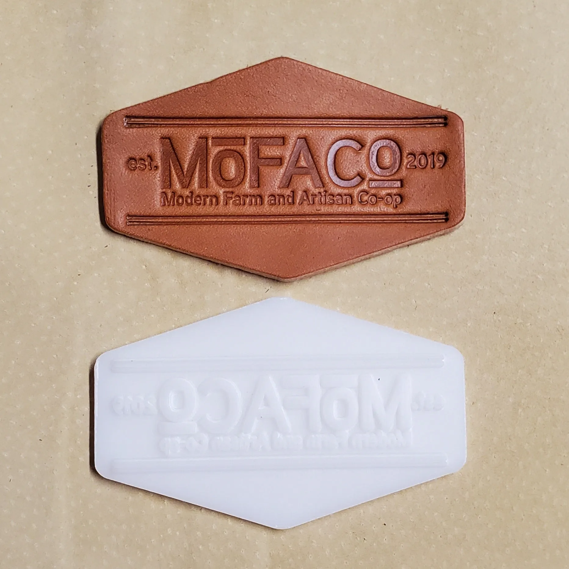 Delrin Leather Stamp Custom Design -size Medium