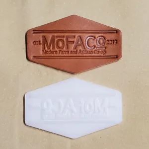 Delrin Leather Stamp Custom Design -size Medium