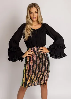 Devina Top in Black