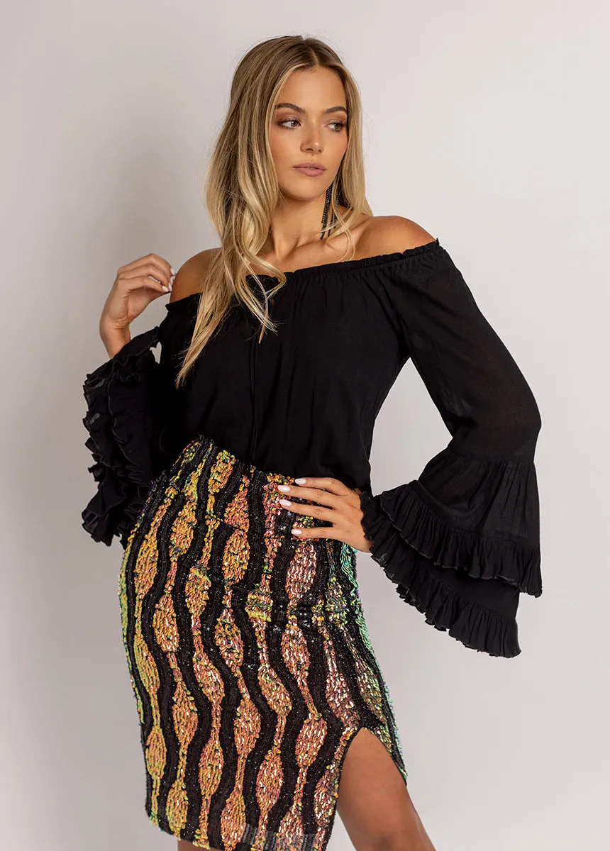 Devina Top in Black
