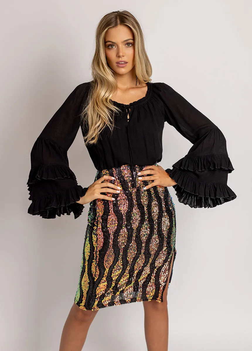 Devina Top in Black