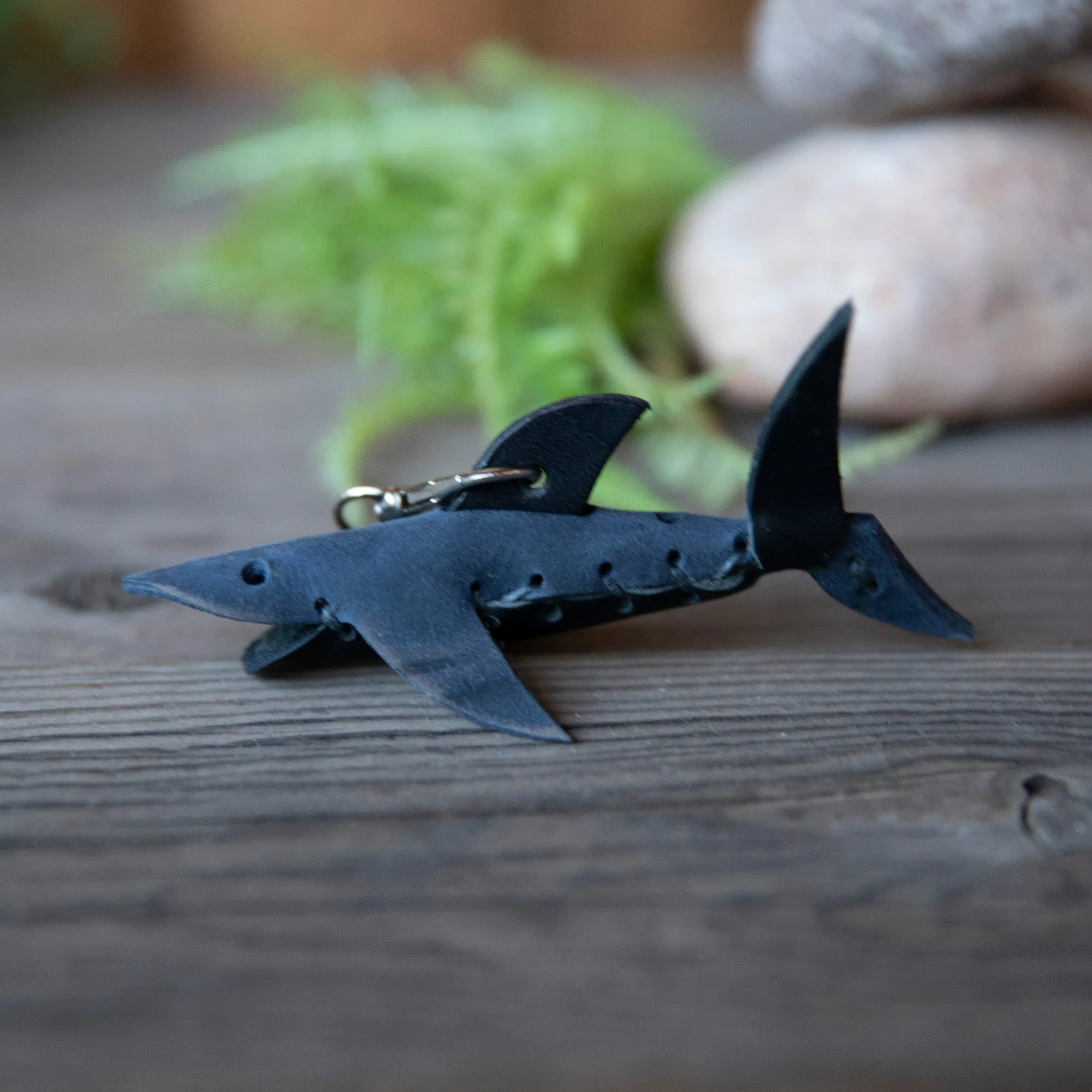 DIY Leather Animal Shark Keychain Kit