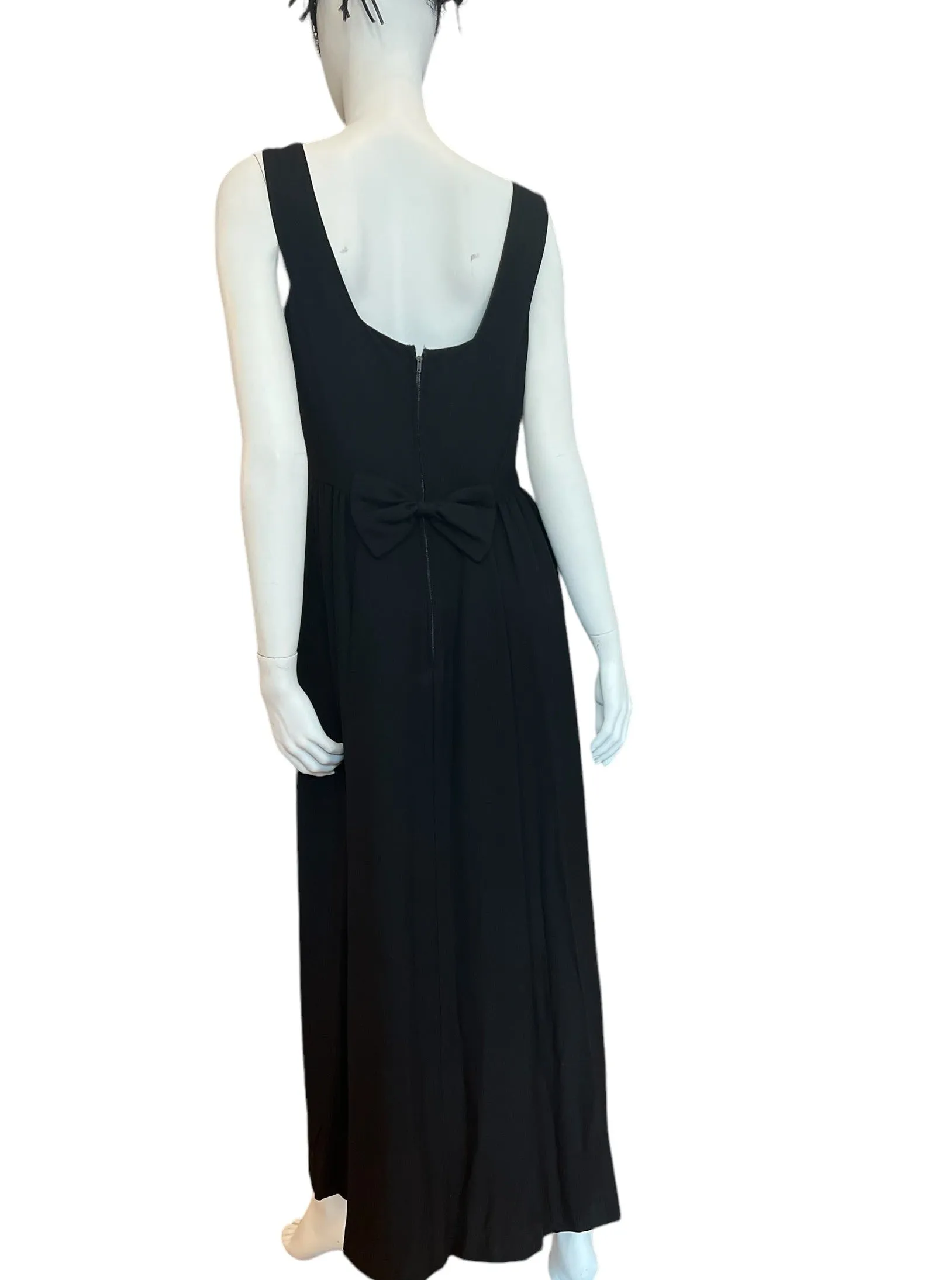 Embellishment Boatneck Gown