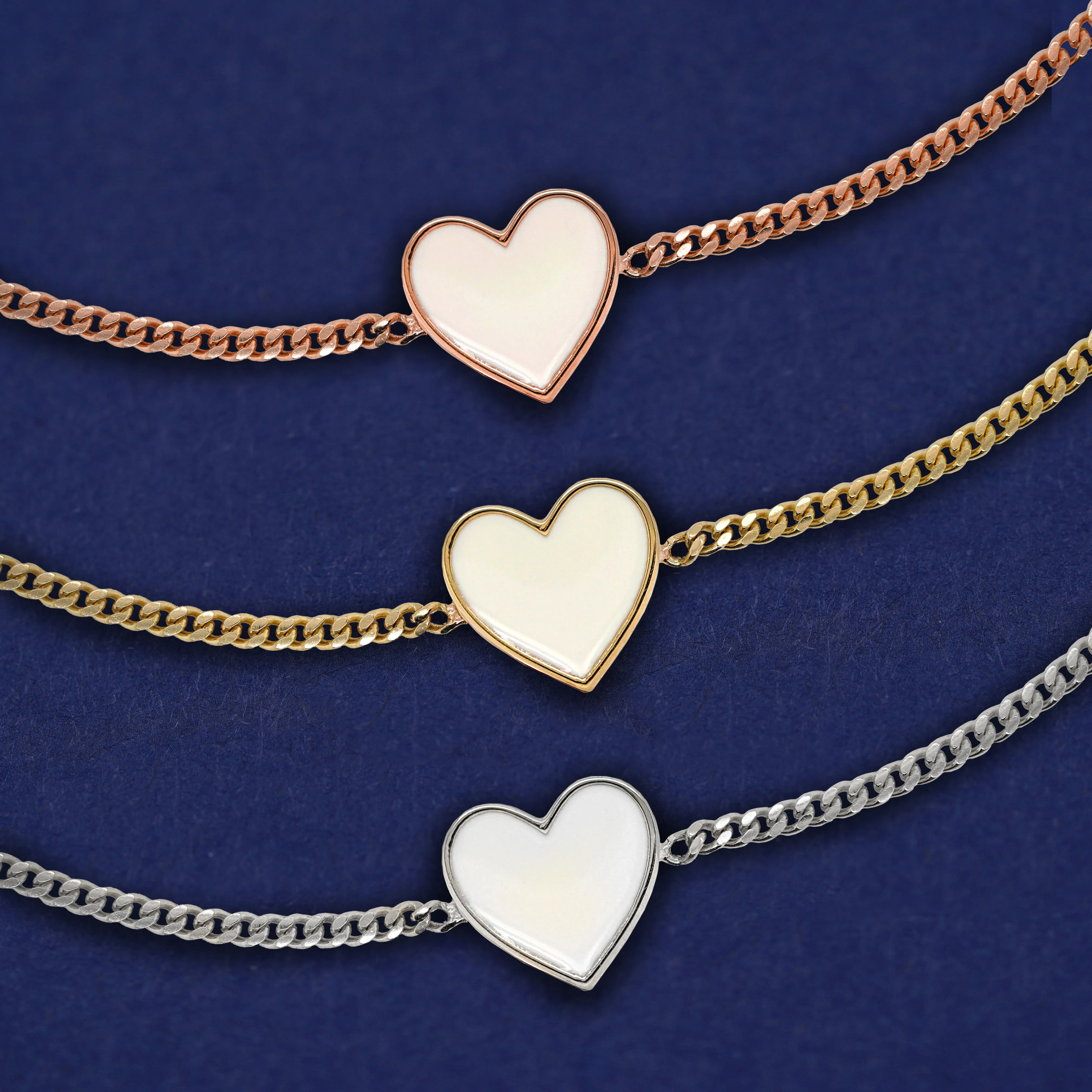 Enamel Heart Bracelet