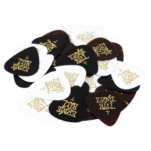 Ernie Ball Thin Assorted Color Cellulose Guitar Picks, 12-Piece