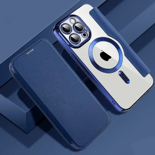 Etui Flip Wallet Magsafe iPhone 11 - Niebieski