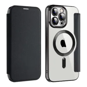 Etui Flip Wallet Magsafe iPhone 13 Pro - Czarny